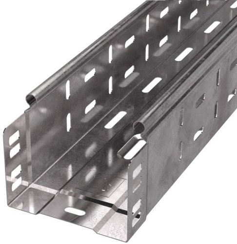 Лоток перфорированный Промрукав Стандарт 100х80х3000 сталь 0,7мм фото Лоток перфорированный Промрукав Стандарт 100х80х3000 сталь 0,7мм картинка